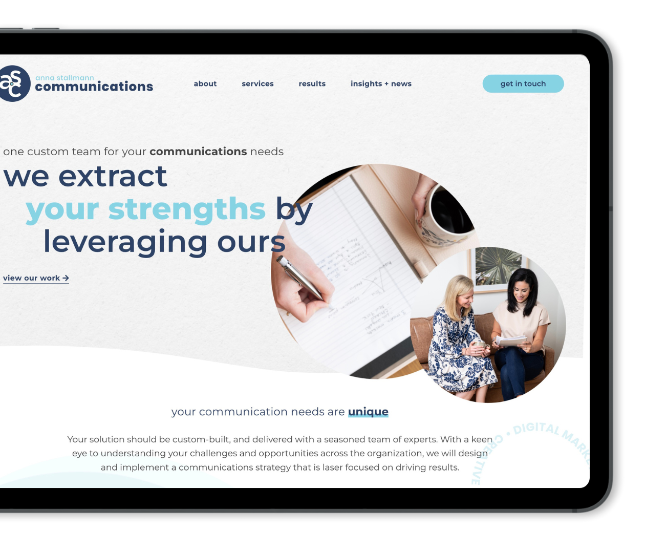 Website Design for Public Relations Agency in Charlotte, NC