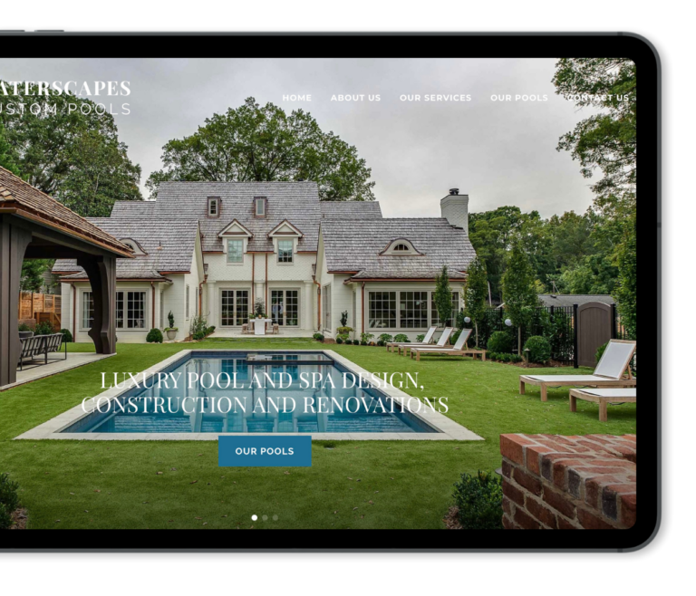 Website Design for Custom Pool Company in Charlotte, NC