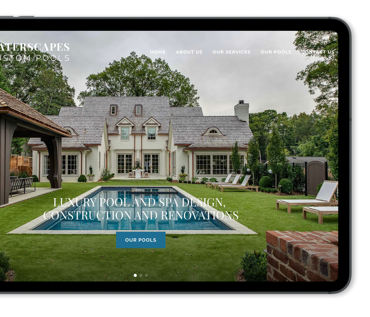 Website Design for Custom Pool Company in Charlotte, NC