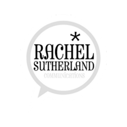 Rachel Sutherland Communications logo with speech bubble