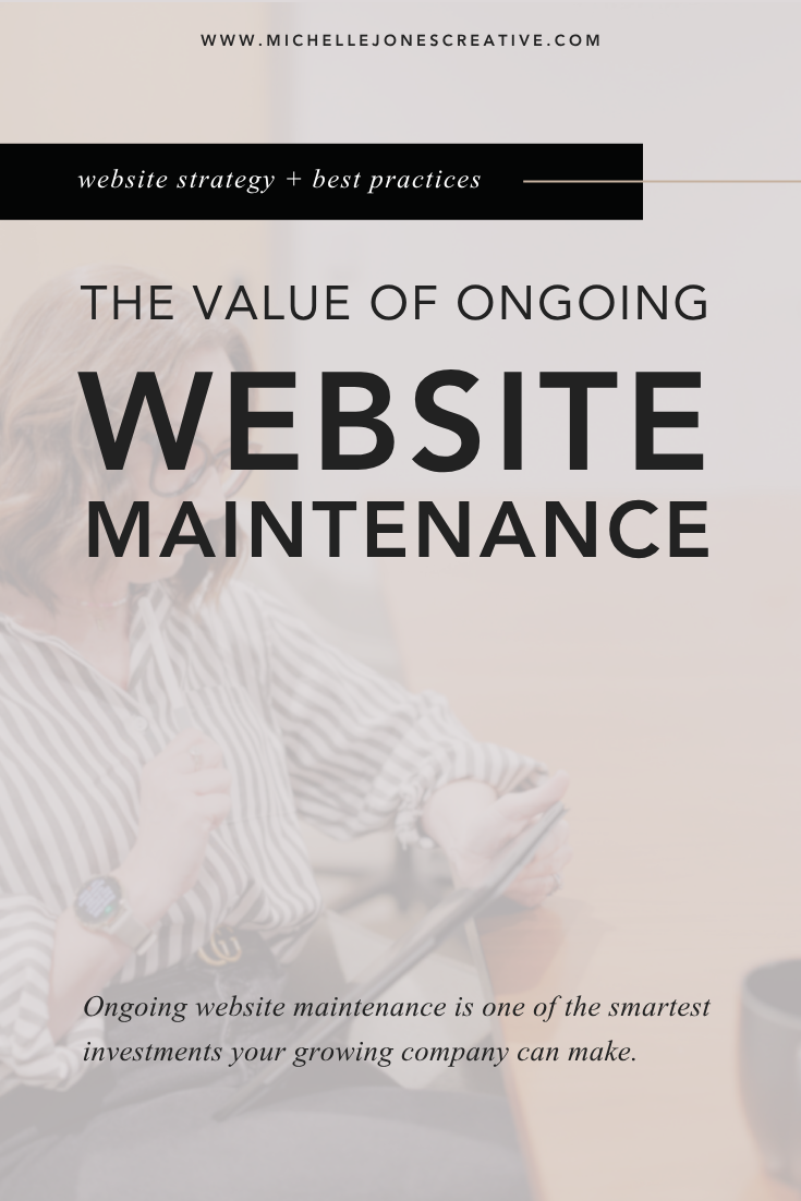 Blog article graphic about the value of ongoing website maintenance